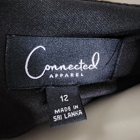 Connected Apparel Dress Womens Size 12 Blue Pink Floral Cold Shoulder Tropical - Picture 5 of 6